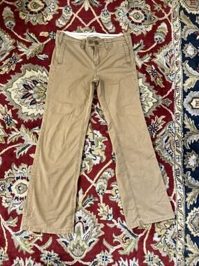 Anthropologie Paper Boy Womens Pants Sz 8 Chino Cotton Blend‎ Low Rise Flare